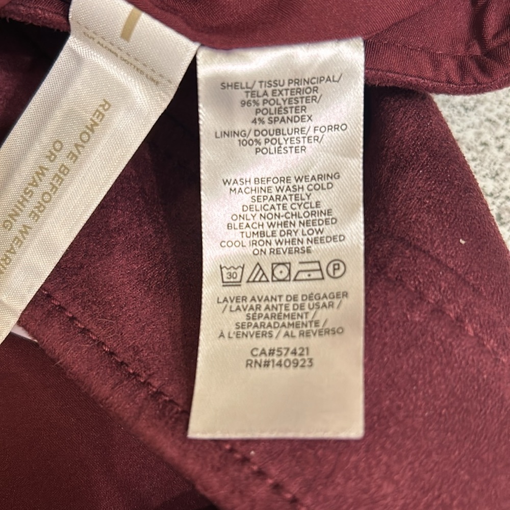 NWT Loft Faux Suede Burgundy Skirt- Size 12 - Picture 9 of 15